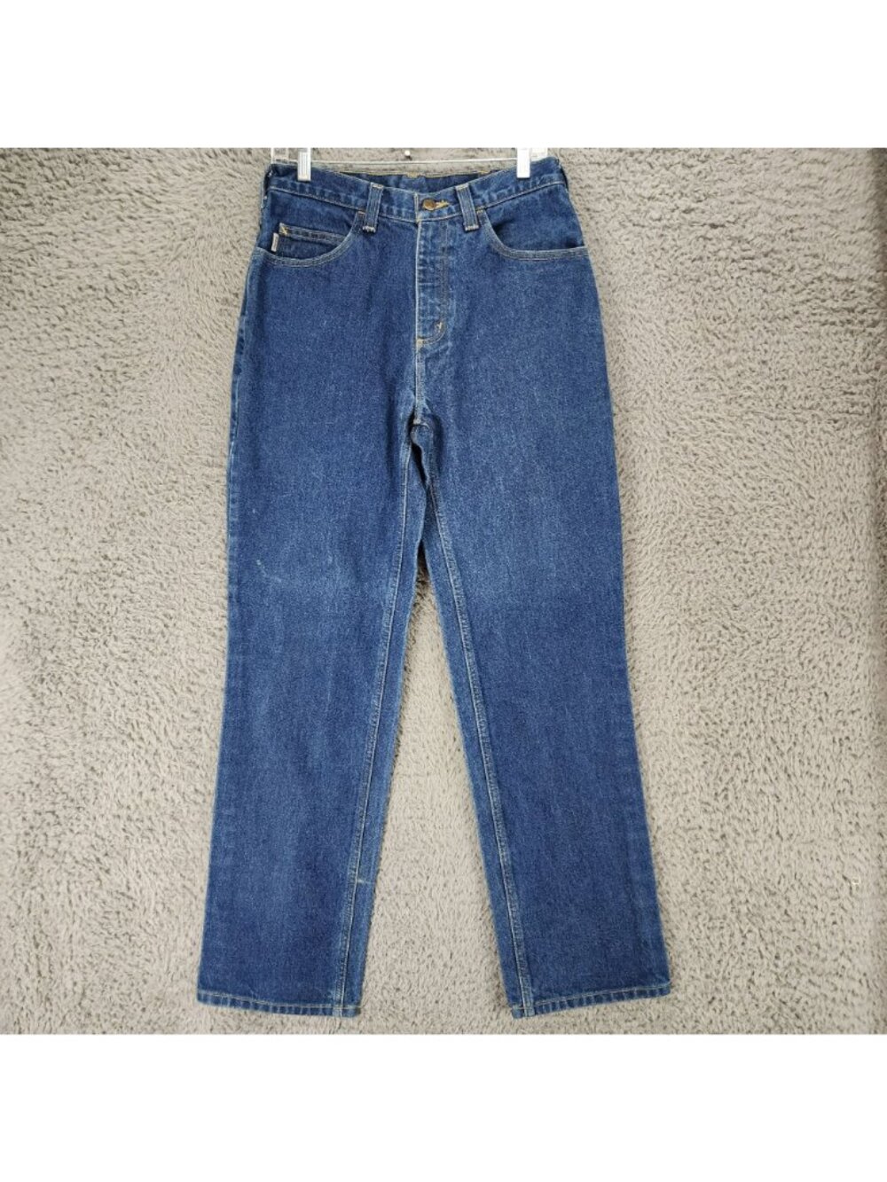 Carhartt Jeans Mens 30x32 Blue Cotton Denim Bootcut Fire Resistant *Read* - Picture 2 of 16